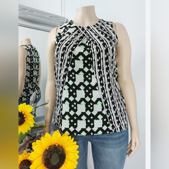 Peter Pilotto for Target Geometric Sleeveless Blouse XS NWOT - Picture 2 of 9